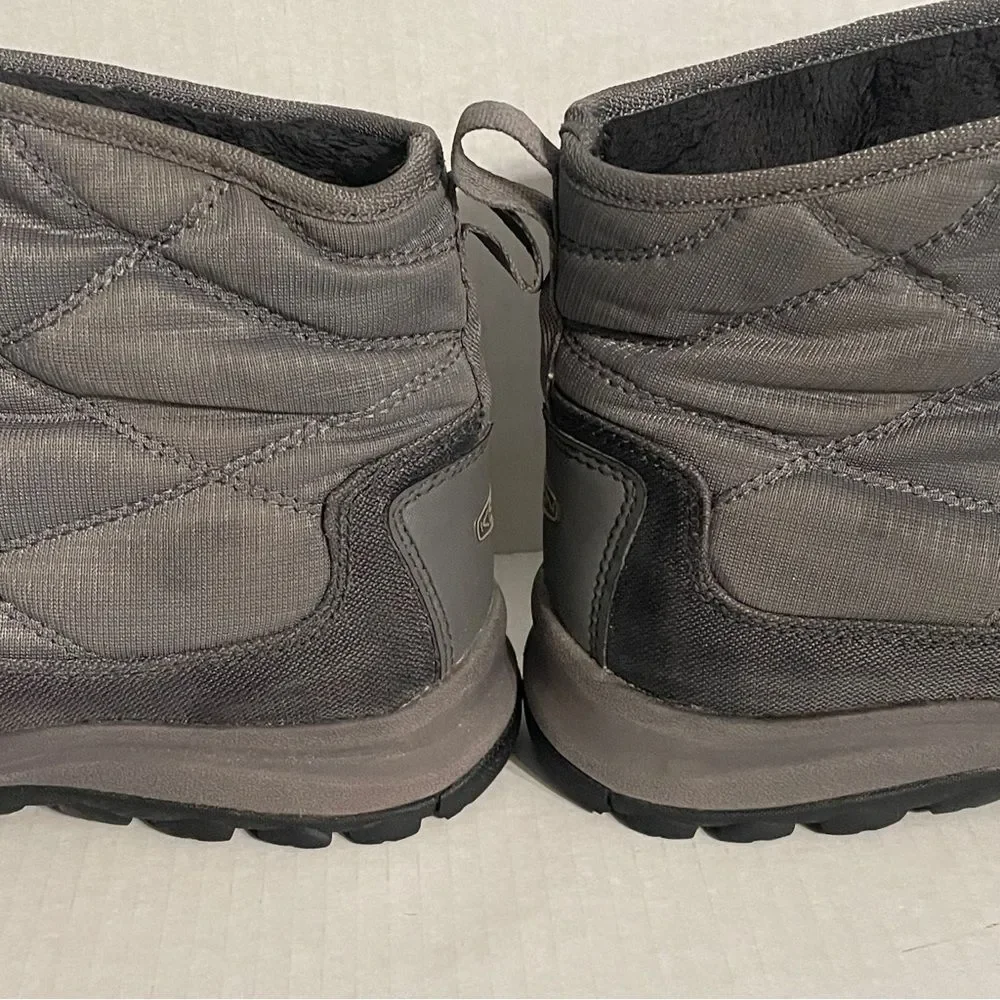 KEEN Warm Winter Waterproof Hiking Boots. Women’s Size 5.5. Dark grey gray cold